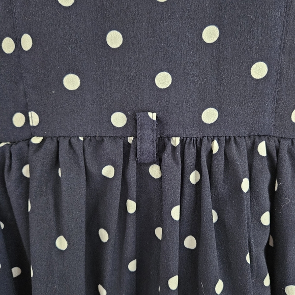 Navy and white polka polka dot tank dress - Picture 6 of 11